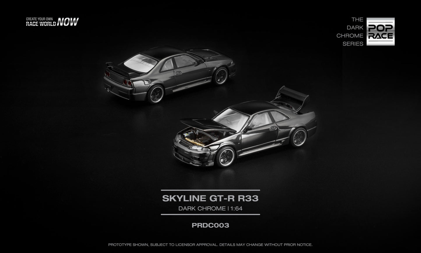 ELŐRENDELÉS - #PRDC003 - Nissan Skyline GT-R R33, Dark Chrome