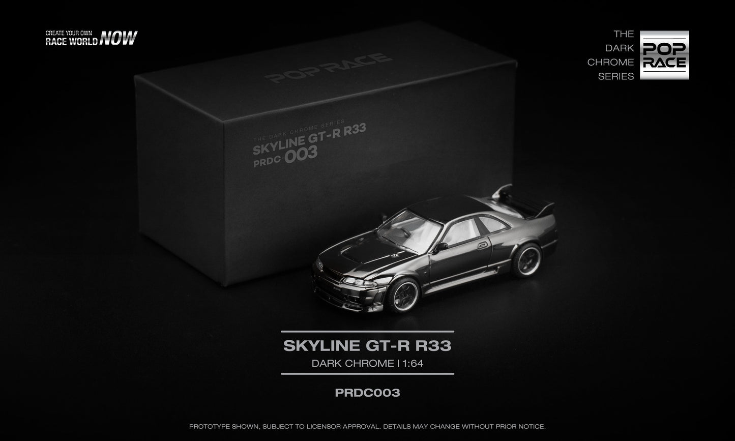 ELŐRENDELÉS - #PRDC003 - Nissan Skyline GT-R R33, Dark Chrome