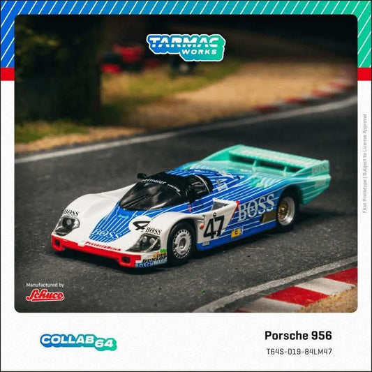ELŐRENDELÉS - #TC-T64G-045-WH - Porsche 956 #47 Le Mans 1984, Blue/White/Red
