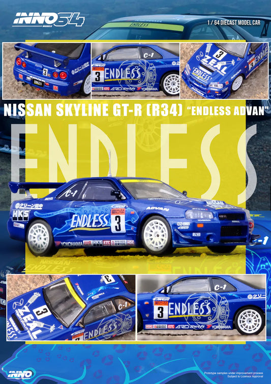 Nissan Skyline GT-R (R34) #3 *Endless Advan* Super Taikyu Series 2002 Winner, Kék