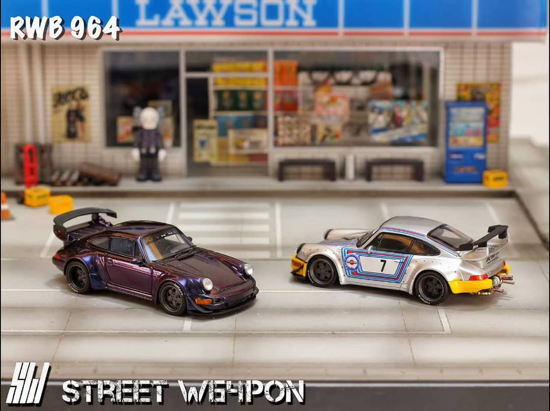 ELŐRENDELÉS - Street Warrior - 964 RWB GT Wing, Matt Silver Martini