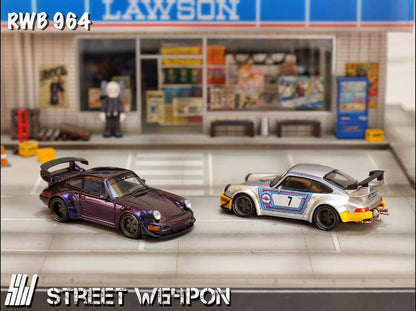 ELŐRENDELÉS - Street Warrior - 964 RWB GT Wing, Matt Silver Martini