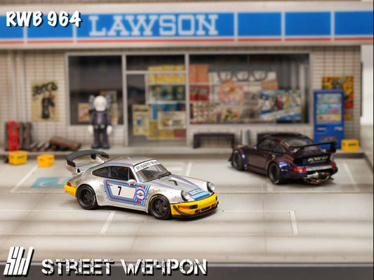 ELŐRENDELÉS - Street Warrior - 964 RWB GT Wing, Matt Silver Martini