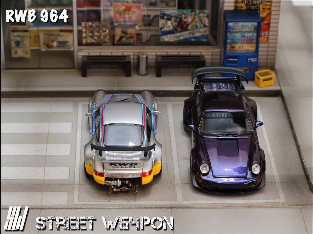 ELŐRENDELÉS - Street Warrior - 964 RWB GT Wing, Matt Silver Martini