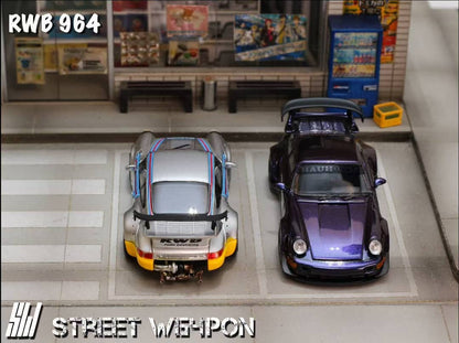 ELŐRENDELÉS - Street Warrior - 964 RWB GT Wing, Matt Silver Martini