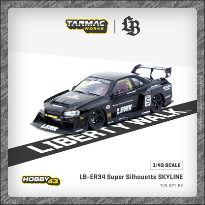 ELŐRENDELÉS - #TC-T43-021-BK - Nissan Skyline R34 - 1:43 - LBWK Super Silhouette, Black