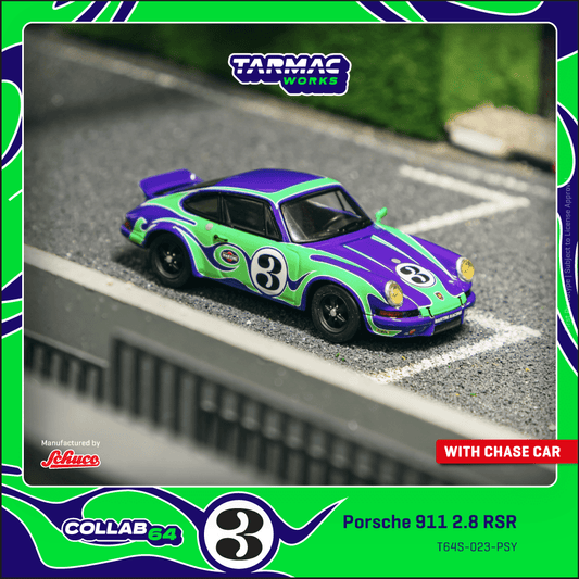 ELŐRENDELÉS - #TC-T64S-023-PSY - Porsche 911 2.8 RSR 3 Psychodelic, Purple/Green
