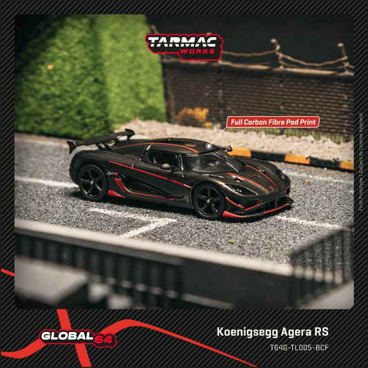 ELŐRENDELÉS - #TC-T64G-TL005-BCF - Koenigsegg Agera RS, Black carbon fibre / Red