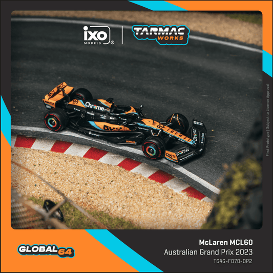 ELŐRENDELÉS - #TC-T64G-F070-OP2 - 2023 McLaren MCL60 #081, Oscar Piastri - Australian Grand Prix, Orange/Black