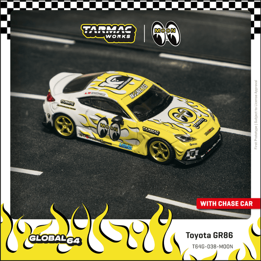 ELŐRENDELÉS - #TC-T64G-038-MOON - Toyota GR86 Mooneyes, White/Yellow