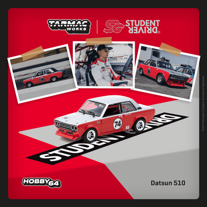 Datsun 510 #74 Daniel Wu, Trans-Am B-Sedan 2.5 Challenge 2023, Red/White