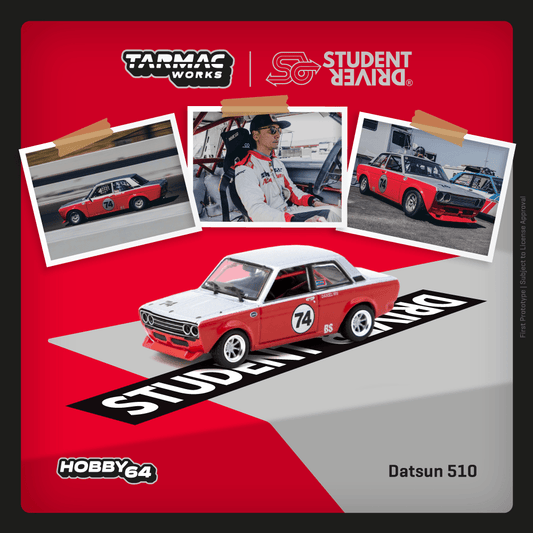 Datsun 510 #74 Daniel Wu, Trans-Am B-Sedan 2.5 Challenge 2023, Red/White
