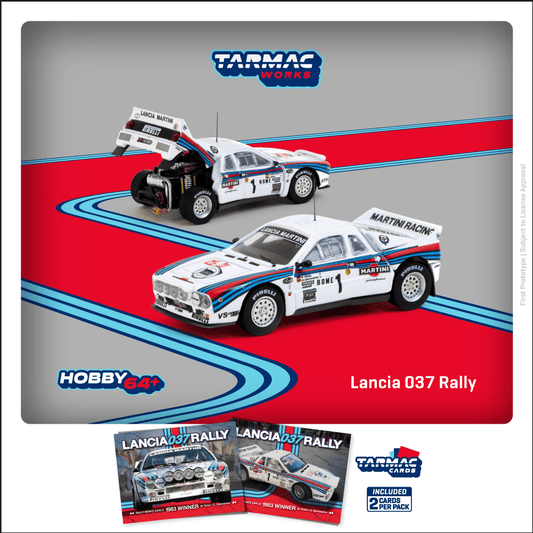 Lancia 037 Rally #1 W.Rohrl/C.Geistdorfer Winner Rally Monte Carlo 1983 + cards, White/Red/Blue