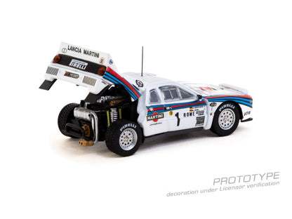 Lancia 037 Rally #1 W.Rohrl/C.Geistdorfer Winner Rally Monte Carlo 1983 + cards, White/Red/Blue