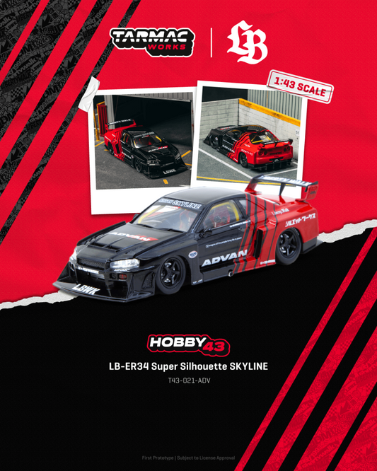 ELŐRENDELÉS - #TC-T43-021-ADV - 1/43 Super Silhouette Skyline Libertywalk, Advan Livery