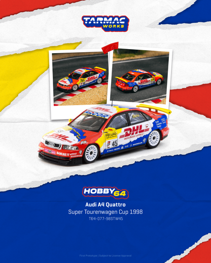 ELŐRENDELÉS - #TC-T64-077-98STW45 - Audi A4 Quattro Super Tourenwagen Cup 998 - Frank Biela, Multicolor
