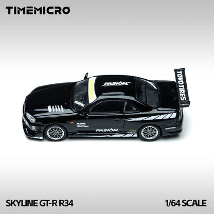 ELŐRENDELÉS - Time Micro - #TM800504 - C-West - Nissan Skyline GT-R R34, Black Passion