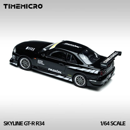 ELŐRENDELÉS - Time Micro - #TM800504 - C-West - Nissan Skyline GT-R R34, Black Passion