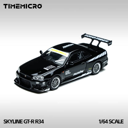 ELŐRENDELÉS - Time Micro - #TM800504 - C-West - Nissan Skyline GT-R R34, Black Passion